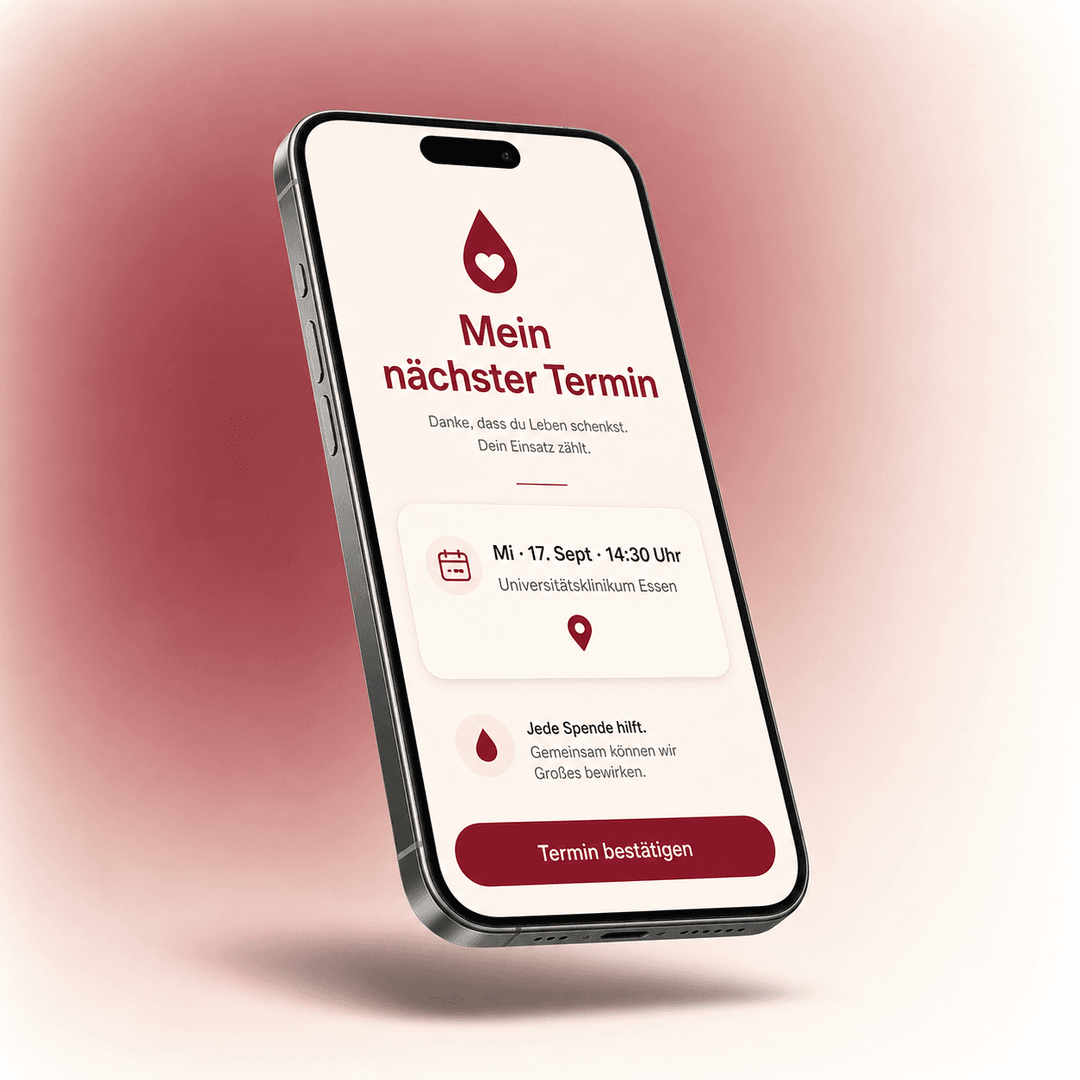 Spender-App auf einem iPhone - Mein nächster Termin